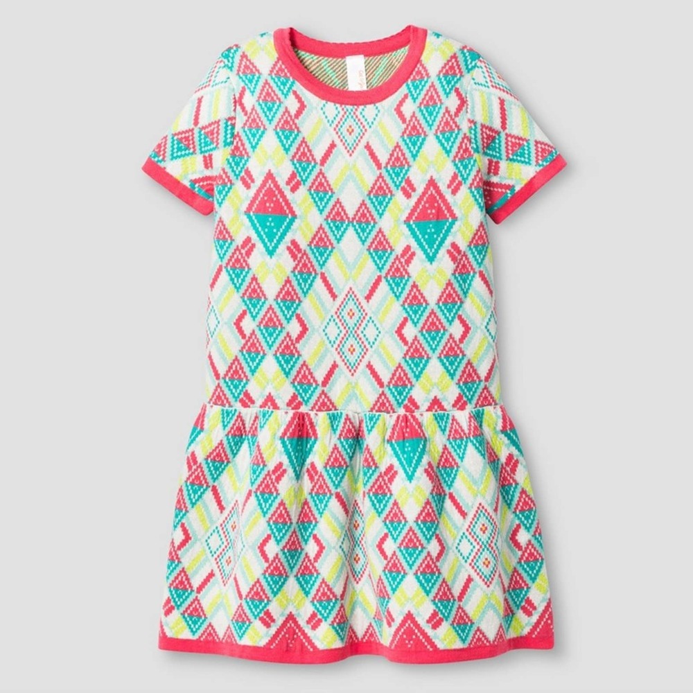 NWT Target Cat & Jack Geo print sweater dress XL